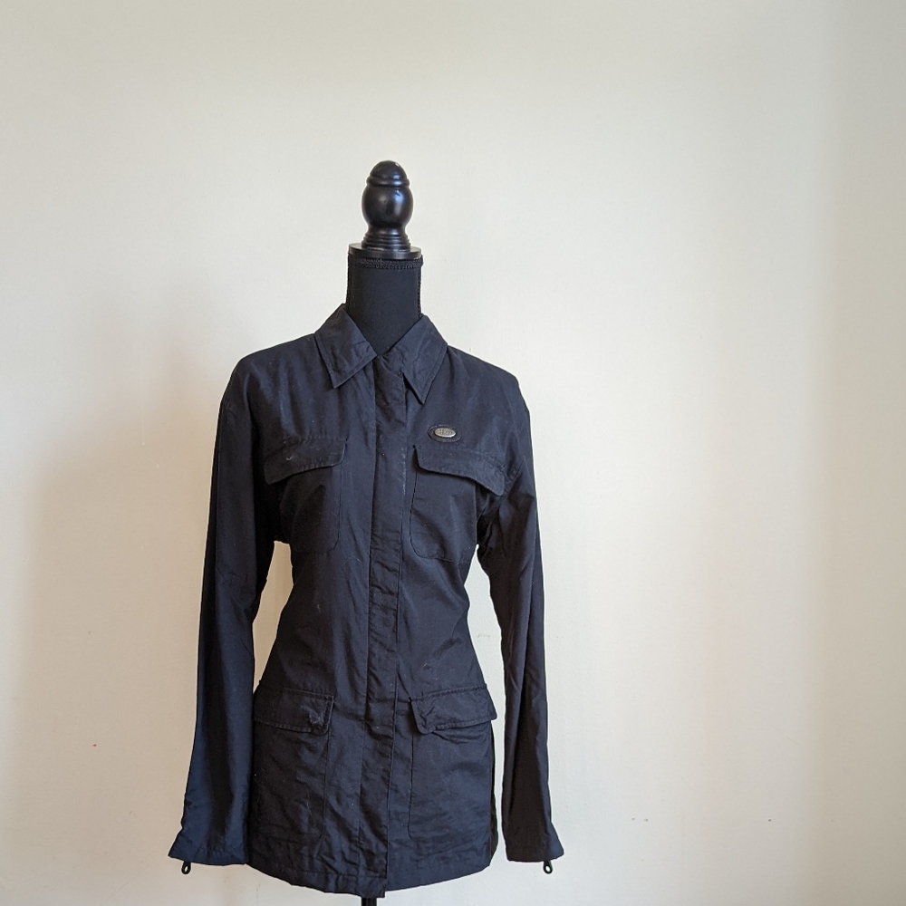 Harley Davidson Collared Long Sleeve Full Zip Shirt Size S.